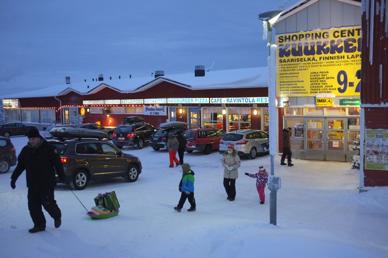 Le supermarché Kuukkeli à Saariselkä (Laponie Finlandaise)