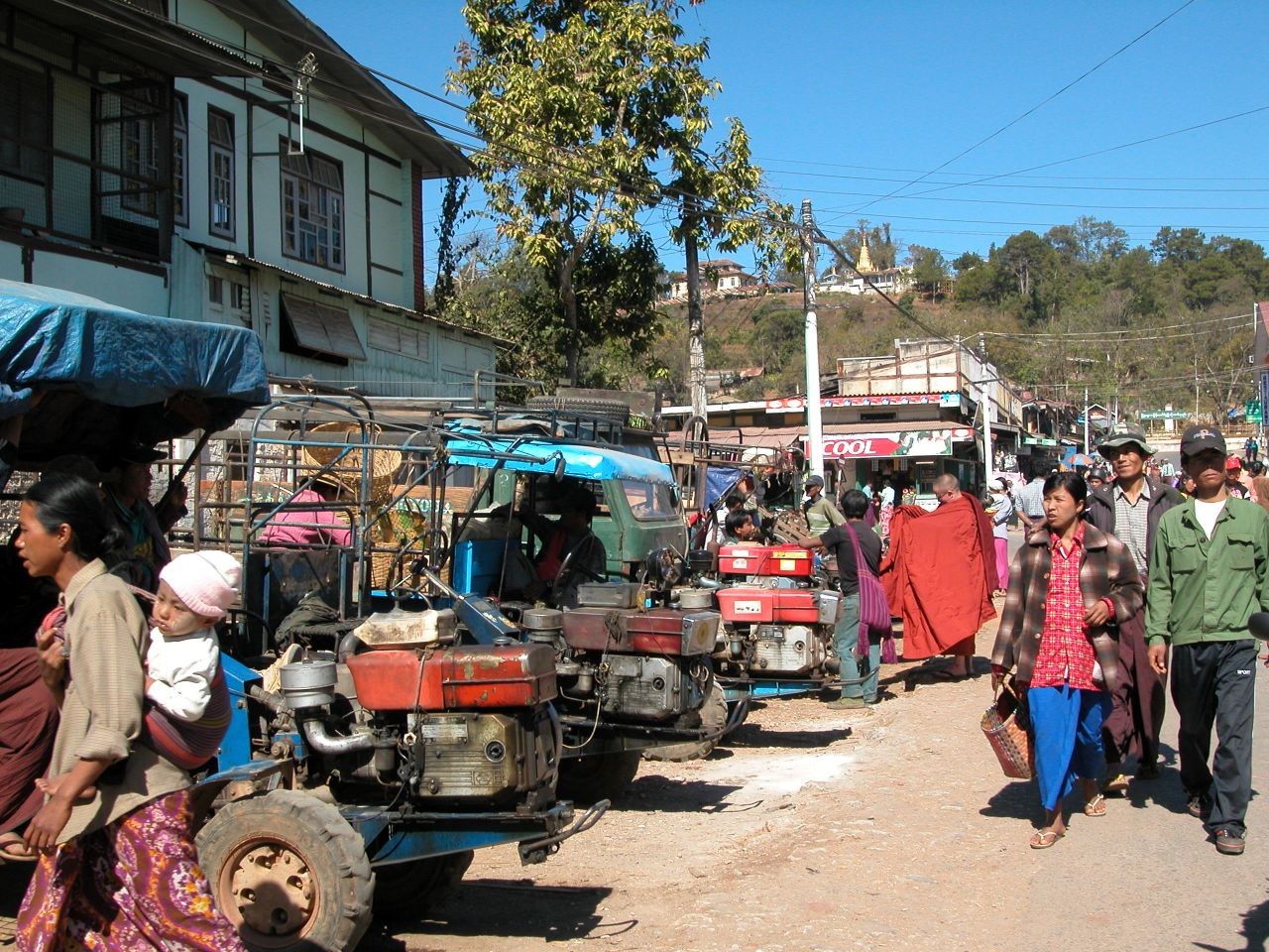 le village de Kalaw, dans les montagnes.