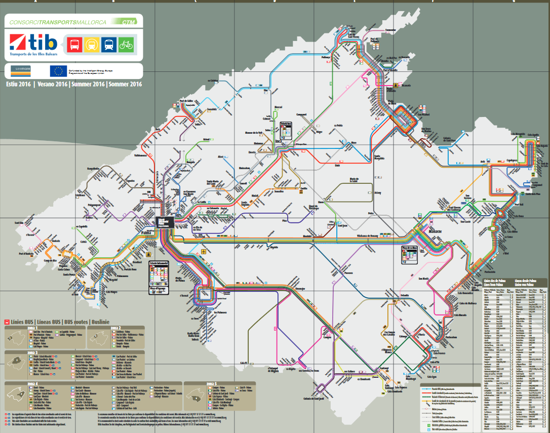 Voyager en transports en commun à Majorque (Baléares-Espagne)