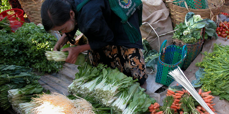 Marché en Birmanie